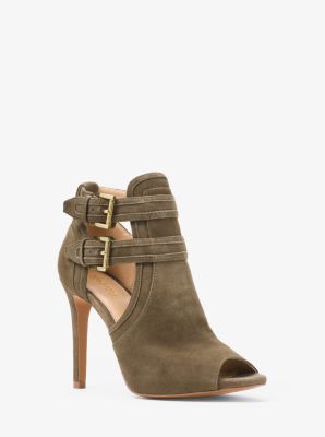 Blaze Suede Open Toe Bootie Michael Kors