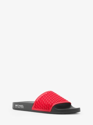michael kors slides red