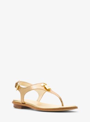 Mira Embossed-Leather Sandal | Michael Kors