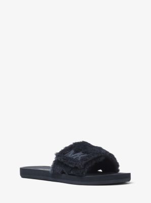 michael kors fluffy slippers