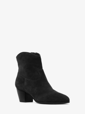 michael kors black suede ankle boots