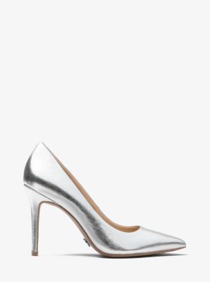 Escarpin Claire en cuir m&eacute;tallis&eacute;