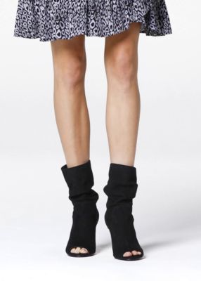 Elaine Suede Open-toe Boot | Michael Kors