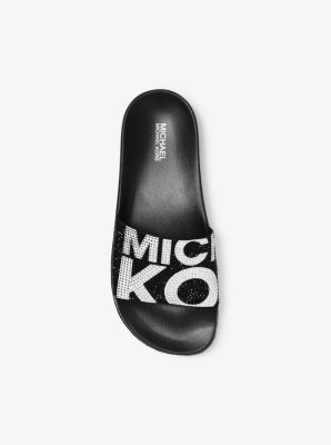 Michael kors gilmore embellished hot sale slides