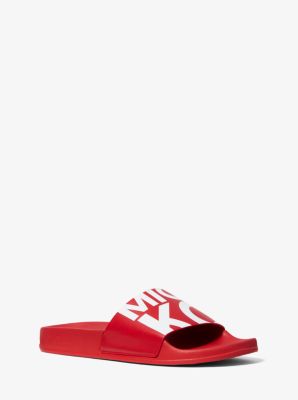 michael kors red flip flops