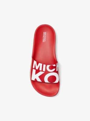 michael kors red flip flops