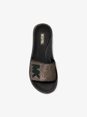 Michael michael kors valerie online logo jacquard slide sandal