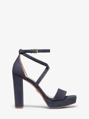 michael kors suede platform sandals