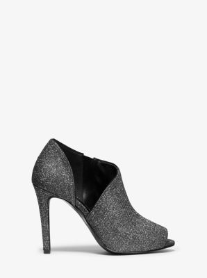 Glitter peep 2024 toe booties