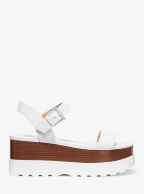 Marlon Leather Flatform Sandal Michael Kors