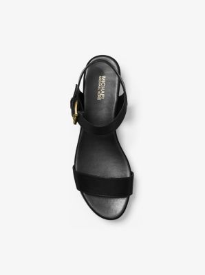 Marlon Leather and Logo Flatform Sandal Michael Kors Canada