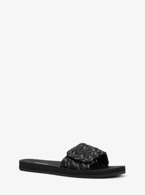 MK Logo Bungee Cord Slide Sandal Michael Kors