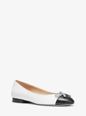 Posey Bow Embellished Leather Ballet Flat | Michael Kors