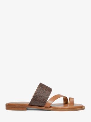Pratt Logo and Leather Sandal