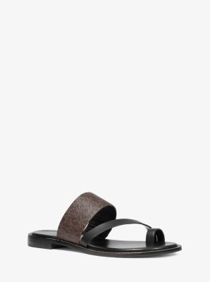 Pratt logo and leather sandal on sale