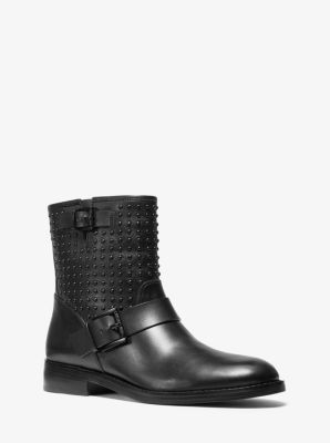 Reeves Studded Leather Moto Boot | Michael Kors