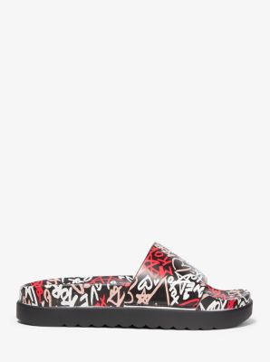 Michael kors sale graffiti slides