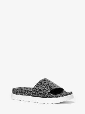 Tyra Graphic Logo Slide Sandal | Michael Kors