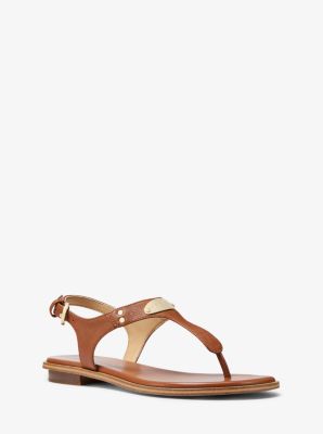 michael kors leather flip flops