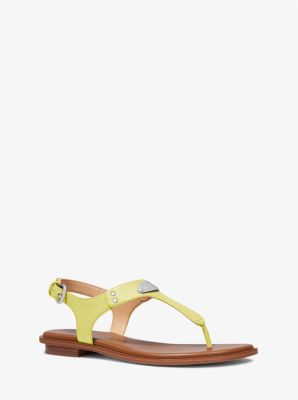 logo plate leather sandal