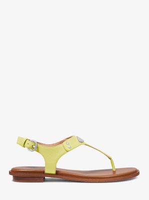 logo plate leather sandal