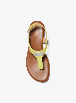 logo plate leather sandal