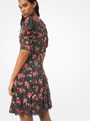 Michael kors hotsell floral embroidered dress