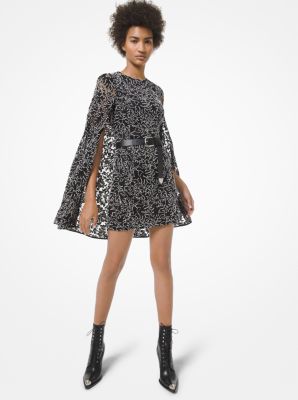 Corded Lace Cape Dress