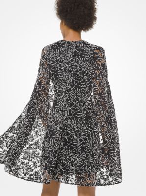 Corded Lace Cape Dress