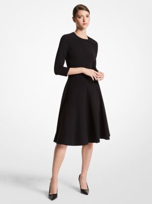 Stretch Wool Crepe Dress