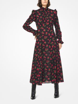 Rose Crushed Georgette Dress | Michael Kors