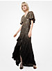 Confetti Sequined Silk-Georgette Cape Gown image number 0