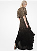Confetti Sequined Silk-Georgette Cape Gown image number 1