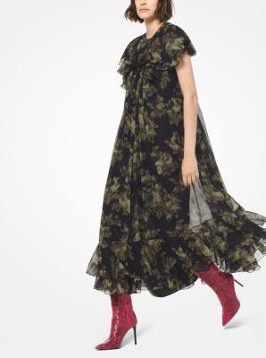 Michael kors best sale floral chiffon dress