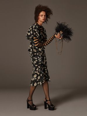 Daisy Silk Crepe De Chine Ruffle Dress