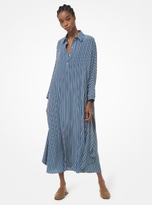 Striped Silk Crepe de Chine Caftan Michael Kors [US]