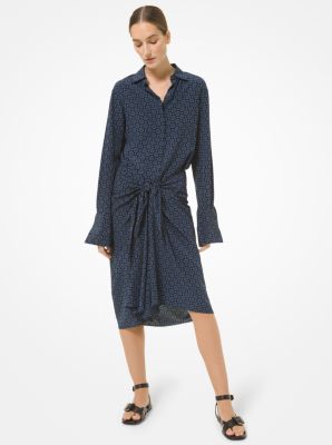 Silk shirt dress clearance michael kors