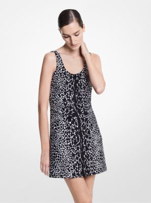 Ocelot Cotton and Silk Jacquard Shift Dress image number 0