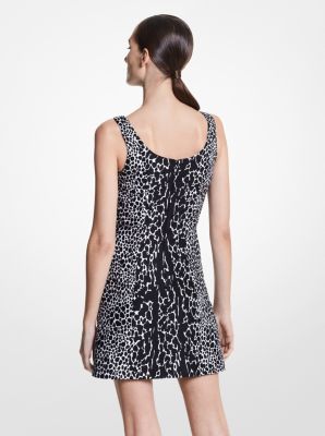 Ocelot Cotton and Silk Jacquard Shift Dress image number 1