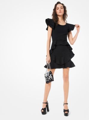 michael kors black ruffle dress