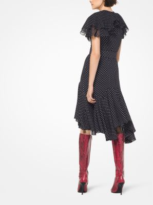 Polka Dot Silk-Georgette Flirt Dress