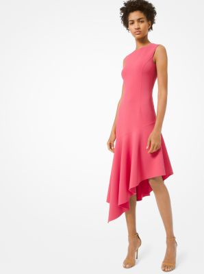 Double-Face Stretch Wool-Crepe Asymmetric Dress | Michael Kors