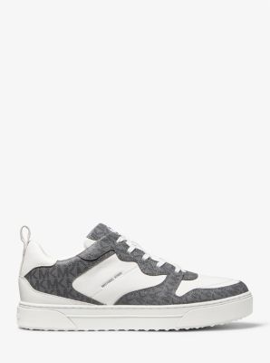 Baxter Logo and Leather Sneaker | Michael Kors