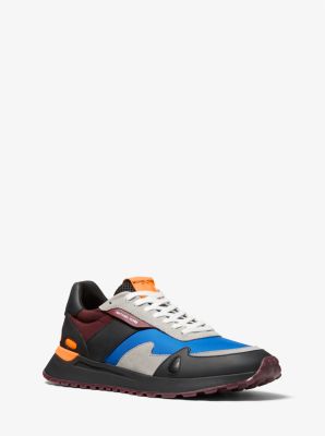 Miles Color-Block Scuba and Leather Trainer