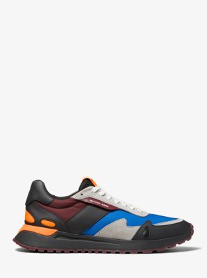 Miles Color-Block Scuba and Leather Trainer