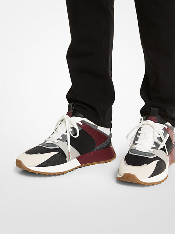 Theo Canvas and Suede Trainer image number 4