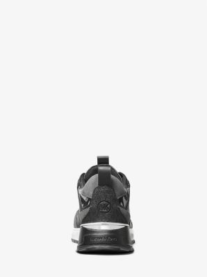 Theo Camouflage Mesh and Suede Trainer