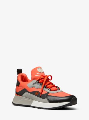 Espadrille Theo Sport en tissu scuba et en cuir in ORANGE/NOIR | Michael Kors