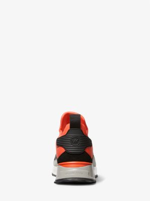 Espadrille Theo Sport en tissu scuba et en cuir in ORANGE/NOIR | Michael Kors