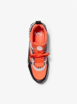 Espadrille Theo Sport en tissu scuba et en cuir in ORANGE/NOIR | Michael Kors